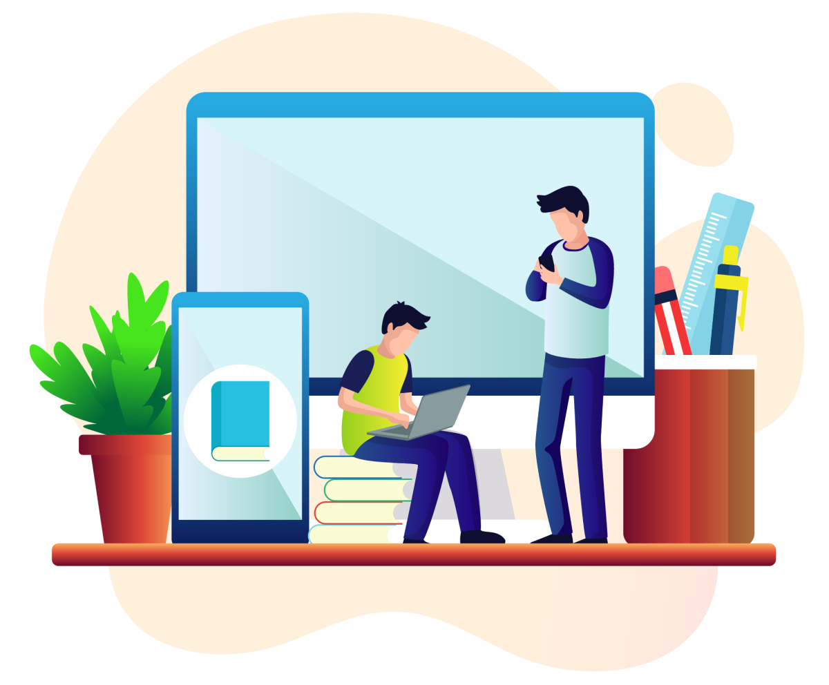 Illustration of students